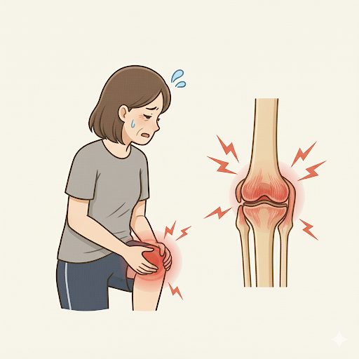 膝痛の図(女性)